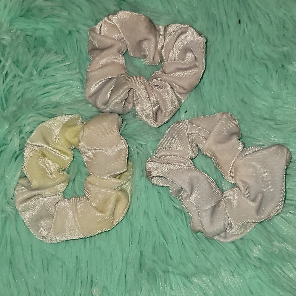 3 for $18 Hand Dyed Velvet Scrunchies